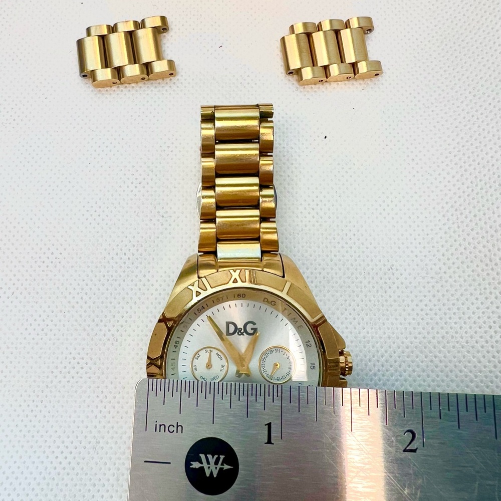 D&G TIME by Dolce & Gabbana gold women’s watch stainless steel with extra links - Picture 7 of 7